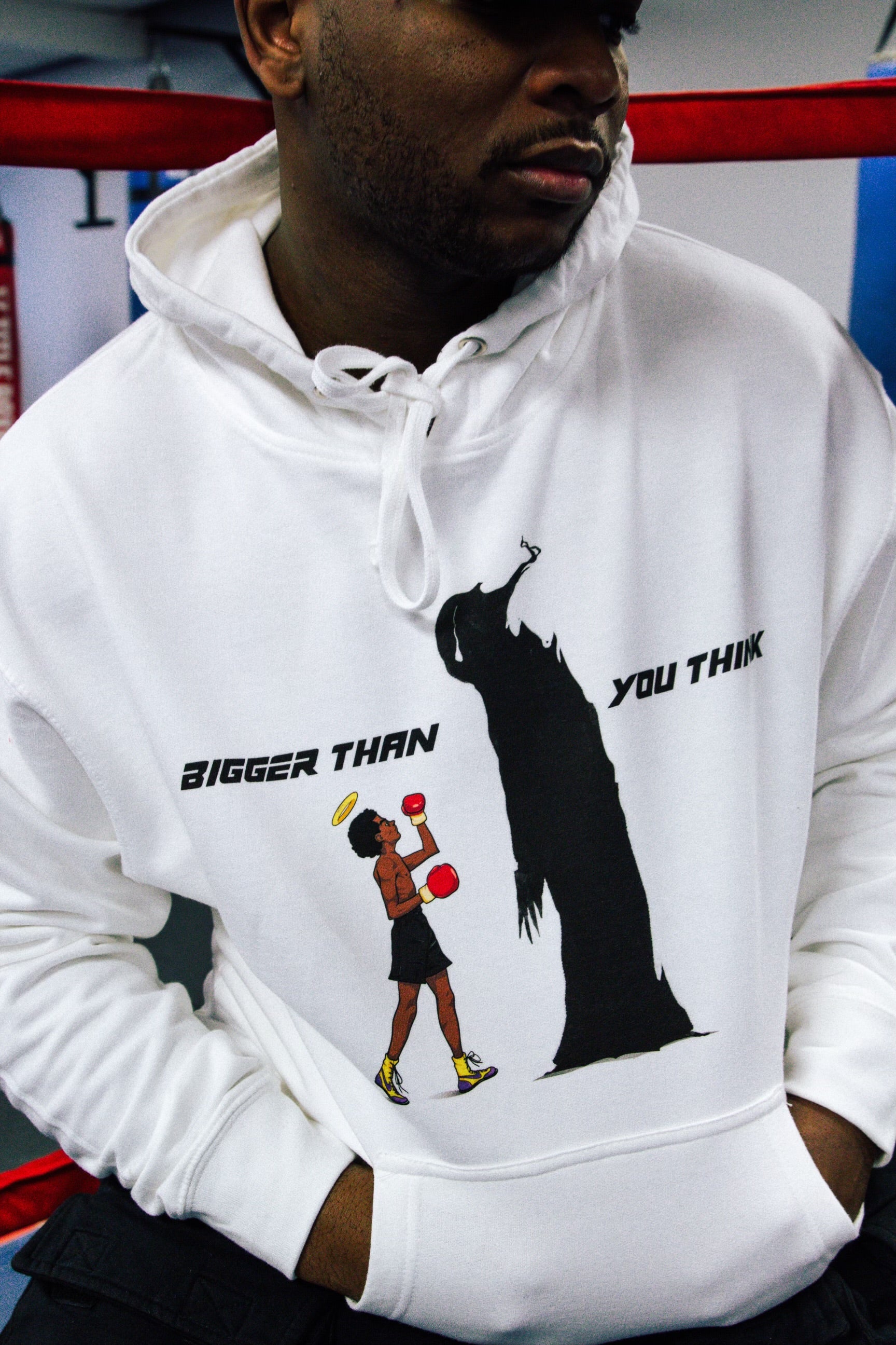 “BIGGER THAN YOU THINK” PULLOVER HOODIE