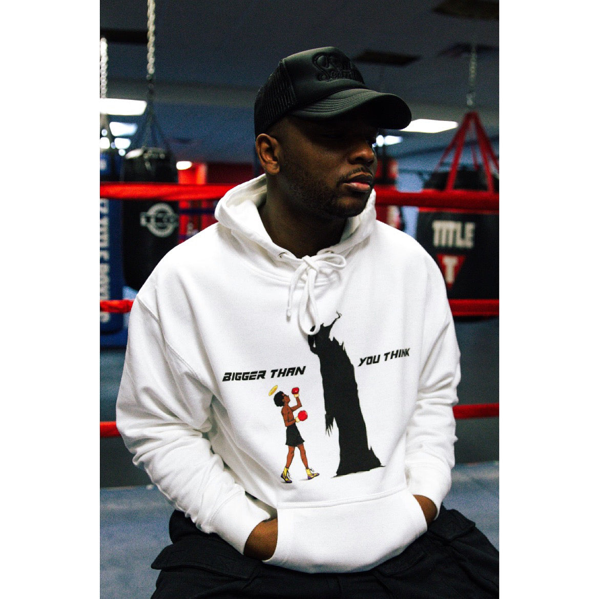 “BIGGER THAN YOU THINK” PULLOVER HOODIE